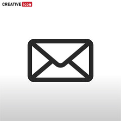 Mail icon vector . Message sign . Email