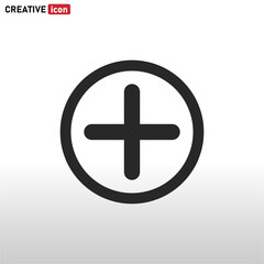 Plus icon vector . Add sign
