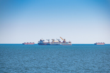 Bulk carrier at sea