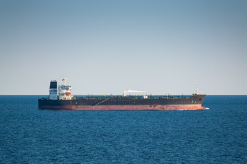 Oil tanker at sea