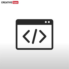 Coding icon vector . development sign