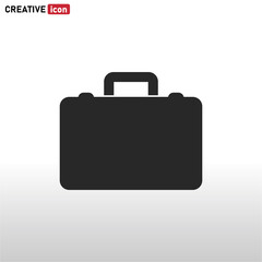 Briefcase icon vector . Bag sign