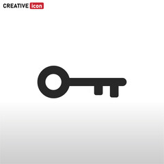 Key icon vector . Lock sign
