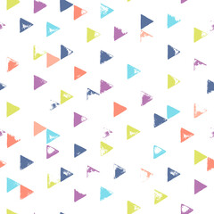 Seamless abstract pattern with color triangles