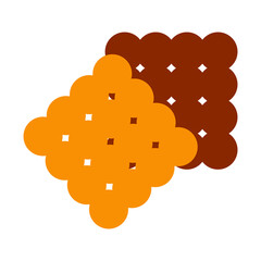 Single design element cookies. Flat style hand drawn illustration for sticker, pattern, planner design, logo, clothes design and other autumn design. Hygge home illustration. 