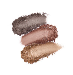 Crushed eyeshadow isolated on white