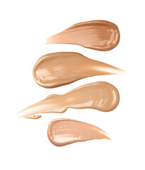 Liquid foundation isolated on white 
