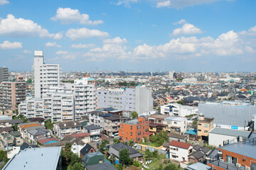 東京都足立区の俯瞰図
