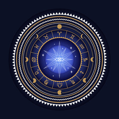 Divine magic occult symbolism vector illustration