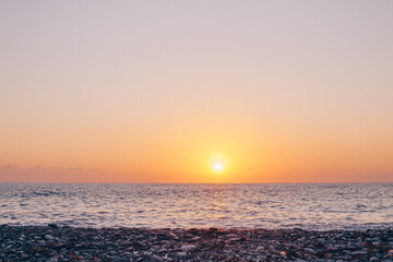 sunset on the beach