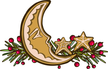 Christmas gingerbread cookies