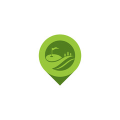 golf place logo vector