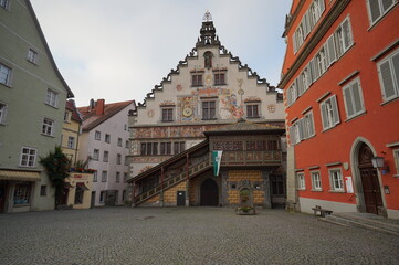 Fototapeta na wymiar Altstadt Lindau am frühen Morgen