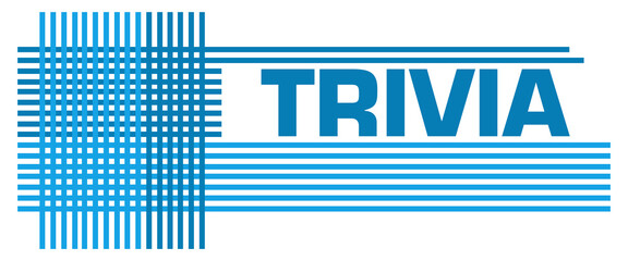 Trivia Blue Lines Squares Text 