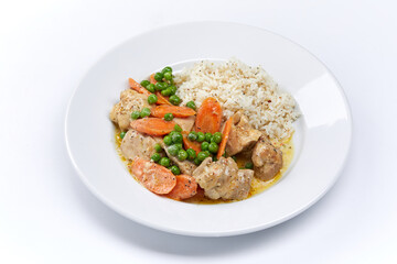 rice with meat and vegetables