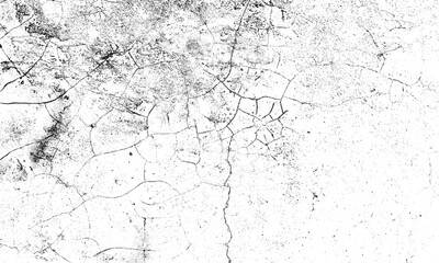 Grunge Texture of Black and White. Abstract Monochrome Background Pattern of Cracks, Chips, Scuffs. Distress Overlay Messy For Your Design or Wallpaper.