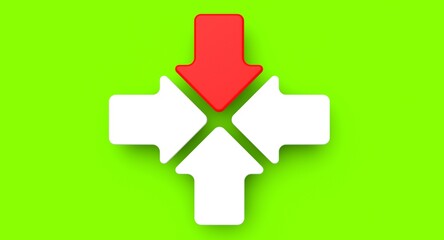 Fototapeta premium Arrow business and success concept on background. Achievement abstract illustration. 3D render