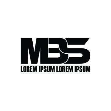 MBS letter monogram logo design vector