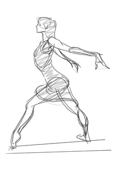 Dance figurative outline