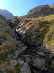 little mountain river in pyrenees