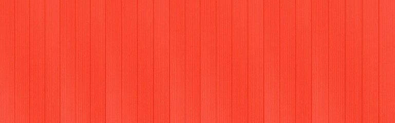 Panorama of Red Corrugated metal background and texture surface or galvanize steel , Red metal sheet wall or fence seamless background