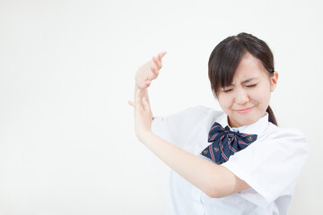 嫌がる女子高校生