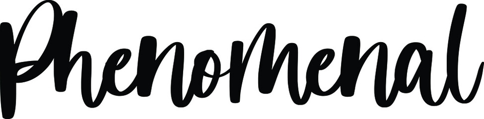 Phenomenal Typography/Calligraphy  Black Color Text On White Background