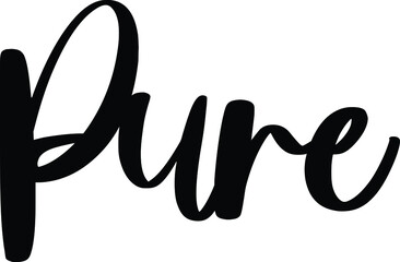 Pure Typography/Calligraphy  Black Color Text On White Background