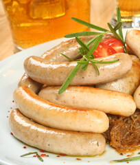 sausages and cabbage on plate