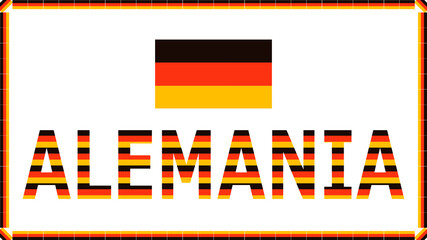 Ilustración Alemania fondo bandera