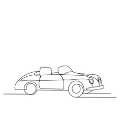 isolated, one line drawing car, sketch