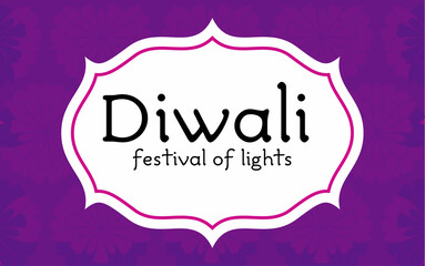 Diwali. Holiday Vector Illustration Of Religion Event Deepavali. Lettering Composition. Poster Template