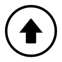 Pfeil nach oben und Kreis