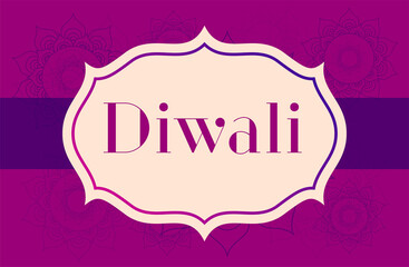 Happy Diwali text design. Abstract vector illustration.