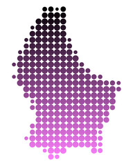 Fototapeta premium Karte von Luxemburg