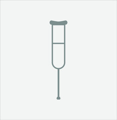 orthopedic crutches simple icon. illustration for web and mobile design.