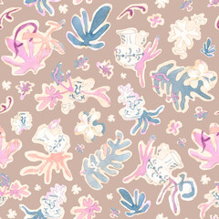 Abstract art pattern. Matisse background for textiles, fabrics, Souvenirs, packaging, greeting cards and other designs.