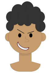 vector portrait of a boy