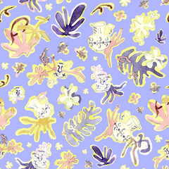 Abstract art pattern. Matisse background for textiles, fabrics, Souvenirs, packaging, greeting cards and other designs.