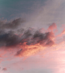 

cloud in sky at sunset color pink and blue beautiful and incredible colors romantic and magical background