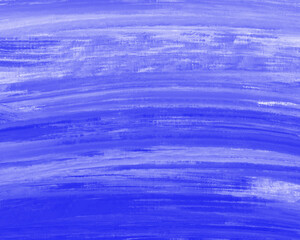 Bright blue watercolor stripes with dry brush. Horizontal lineart background backdrop design element. The textured effect of blue paint dry brush strokes.