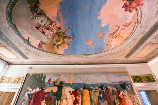 Interiors Of The Ca' Rezzonico Palace, Venice, Italy