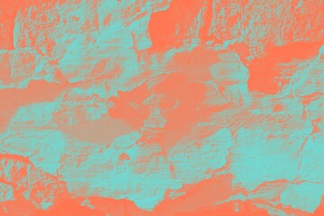 Light aquamarine and orange color abstract background, texture surface