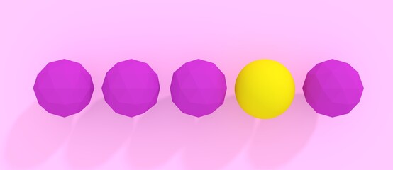 Abstract geometry shapes. Illustration of business leadership. 3d rendering