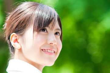 Naklejka premium ＯＬポートレート