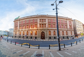 Belgrade, Serbia - August 27, 2020: The building of the National Museum in Belgrade