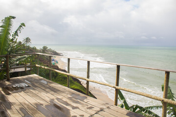Obraz premium beautiful beach landscape on a very beautiful day