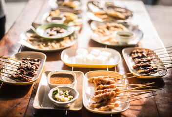 
Muslim breakfast set in a Muslim restaurant in Narathiwat, Thailand