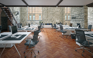 contemporary loft office