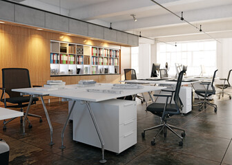 contemporary loft office